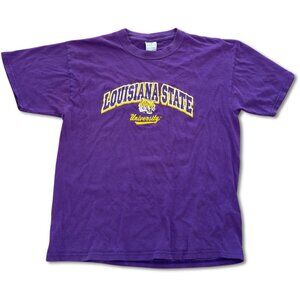 Vintage LSU Tee ⑊ Purple ⑊ Gold Logo ⑊ L